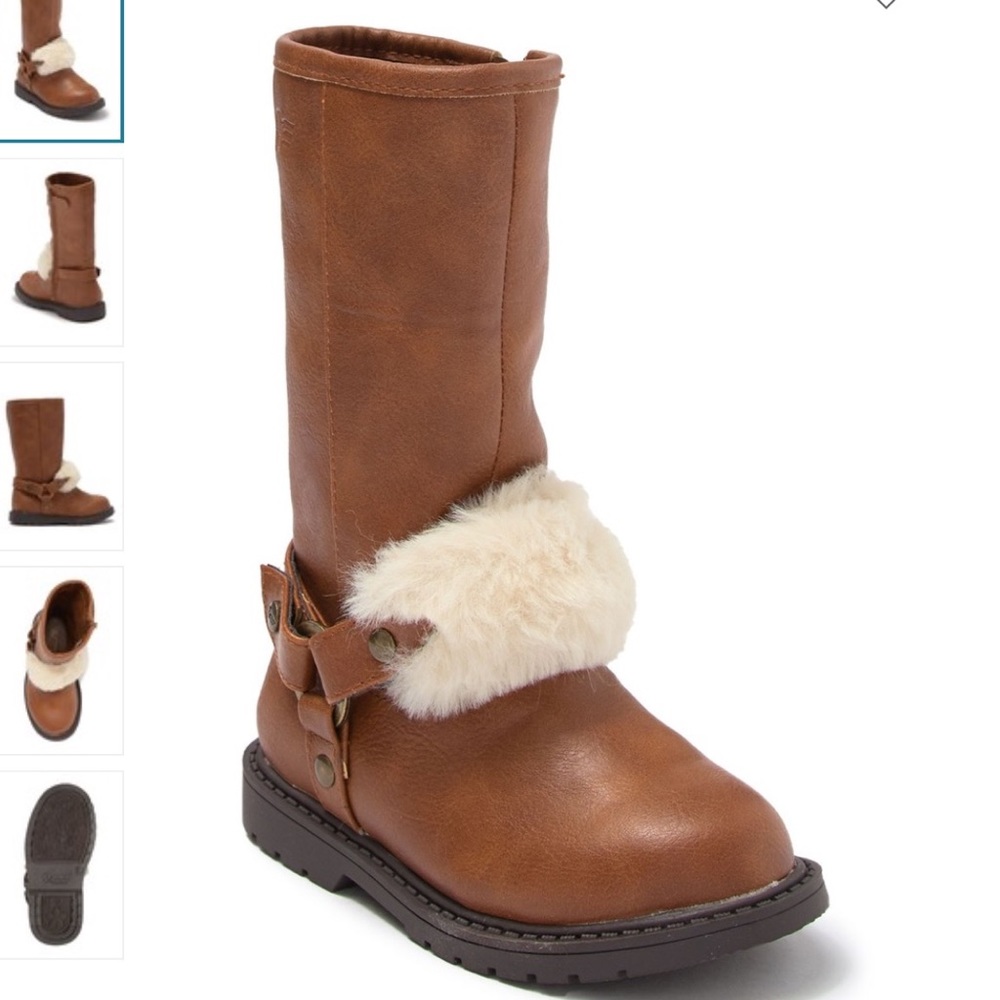 Little Girls Faux Fur Trimmed Boots